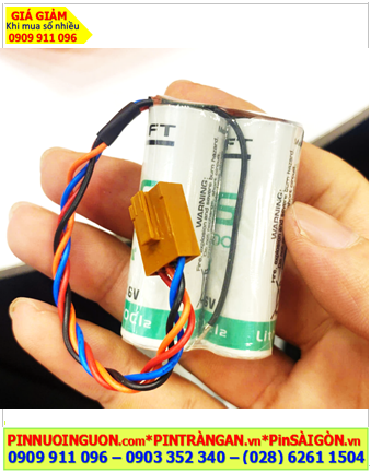Saft 2LS17500, Pin nuôi nguồn PLC Saft 2LS17500 lithium 3.6v 7200mAh chính hãng _Xuất xứ Pháp